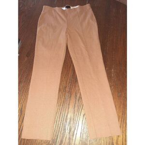 Size 10 Eric Brown Brown Elastic Waist Stretchy Pull On Mid Rise Casual Pants